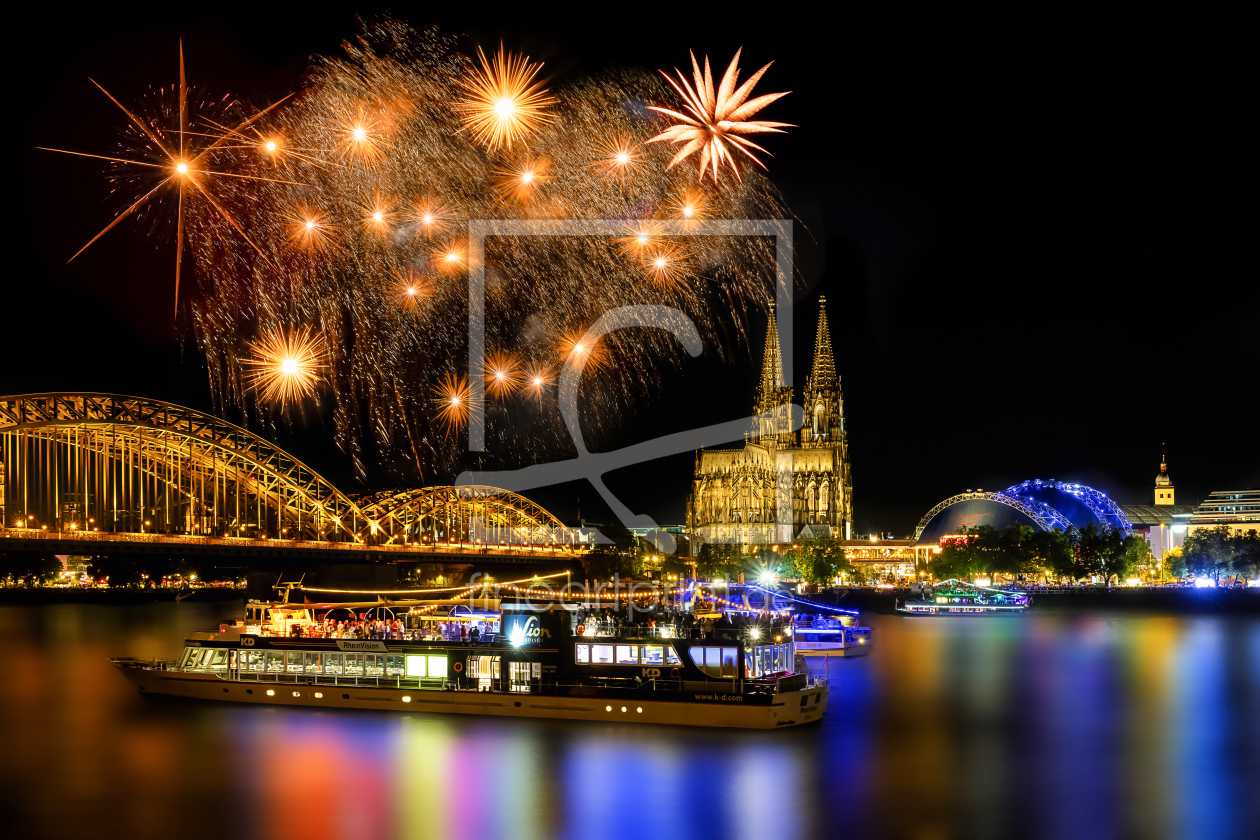 Bild-Nr.: 12908050 Kölner Lichter - Skyline Feuerwerk erstellt von uh-Photography