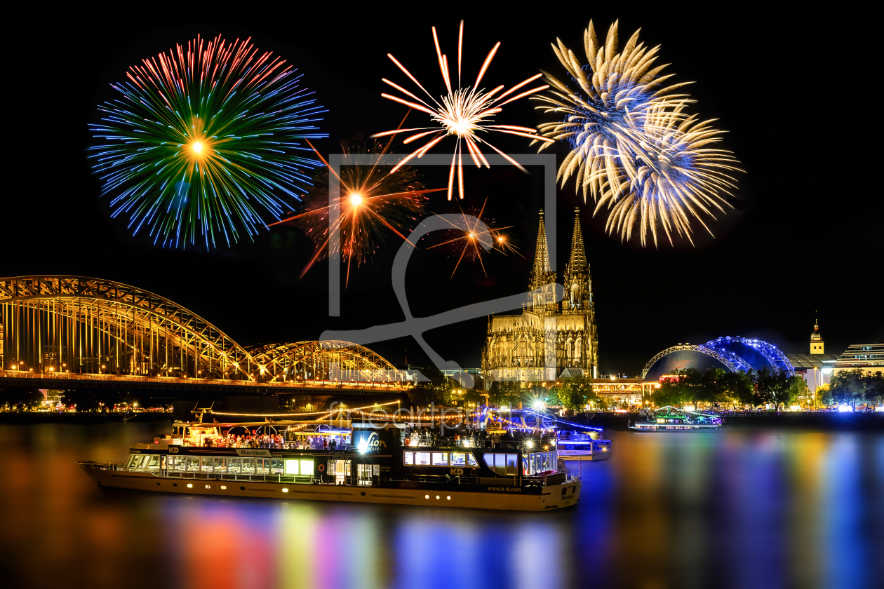 Bild-Nr.: 12908173 Kölner Lichter - Skyline Feuerwerk Köln erstellt von uh-Photography