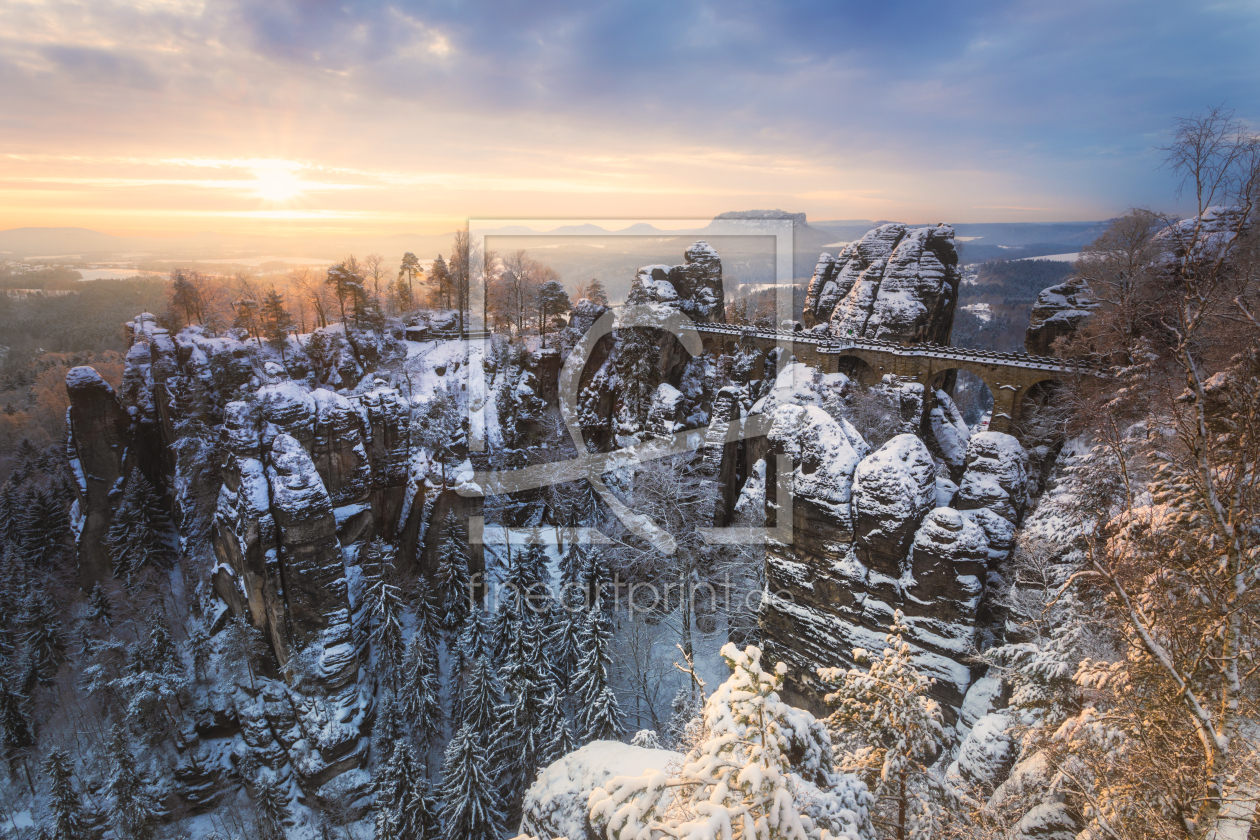 Bild-Nr.: 12910421 Wintermorgen in der Sächsichen Schweiz erstellt von Daniela Beyer
