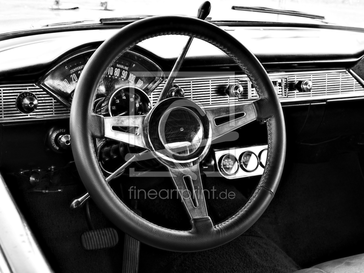 Bild-Nr.: 12911961 Amerikanischer Oldtimer Bel Air 1956 Lenkrad erstellt von Beate Gube