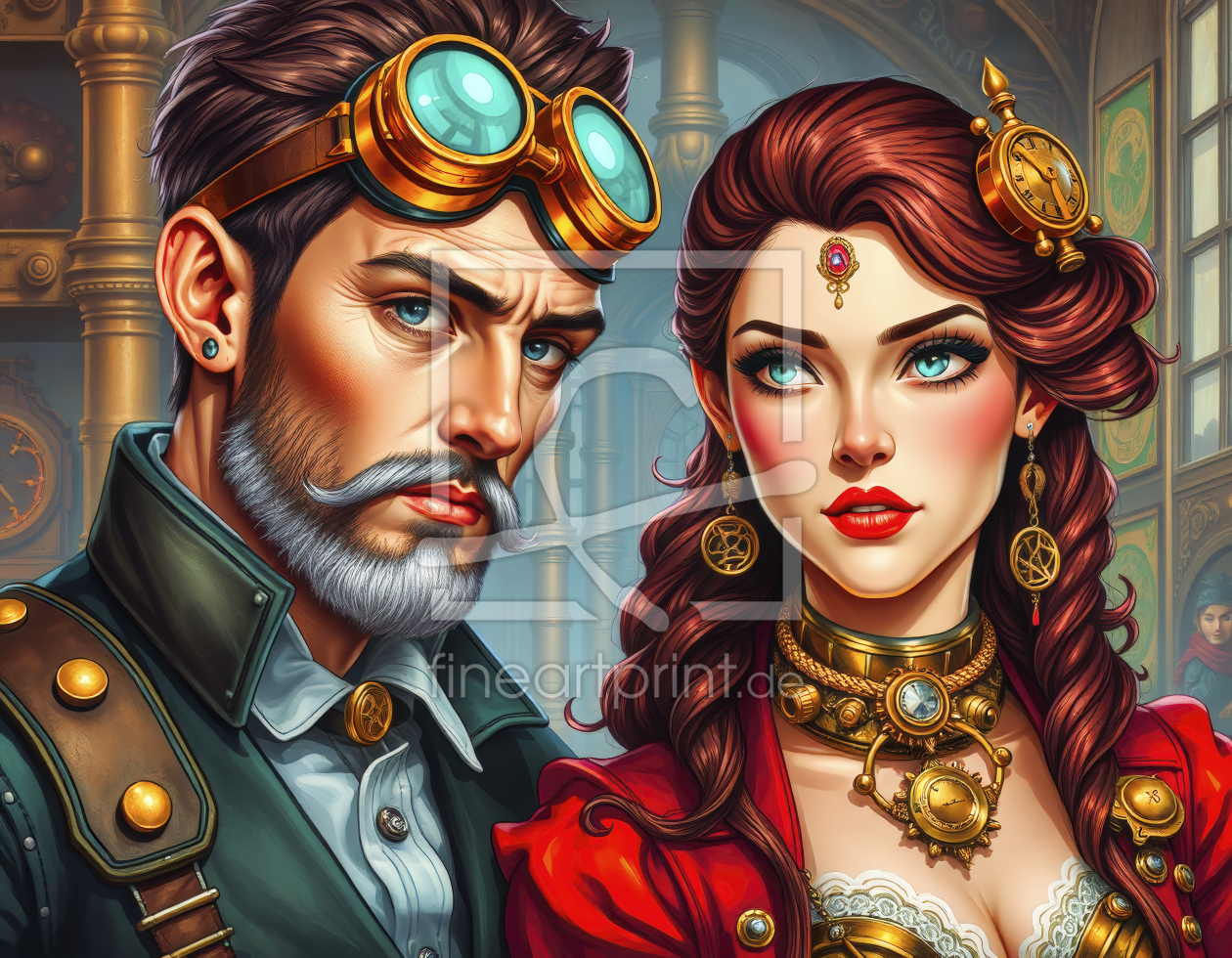 Bild-Nr.: 12912139 Steampunk Paar KI erstellt von XYRIUS