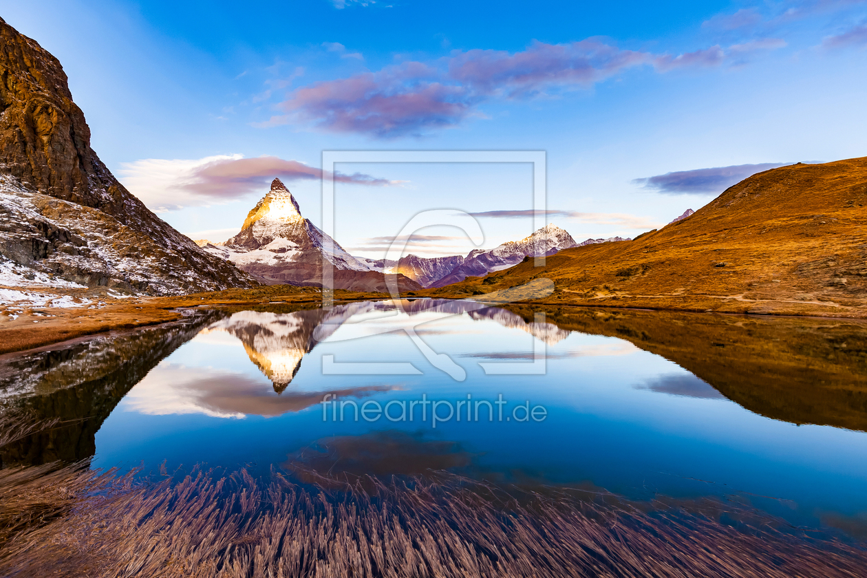 Bild-Nr.: 12913547  Matterhorn und Riffelsee bei Zermatt - Schweiz erstellt von dieterich