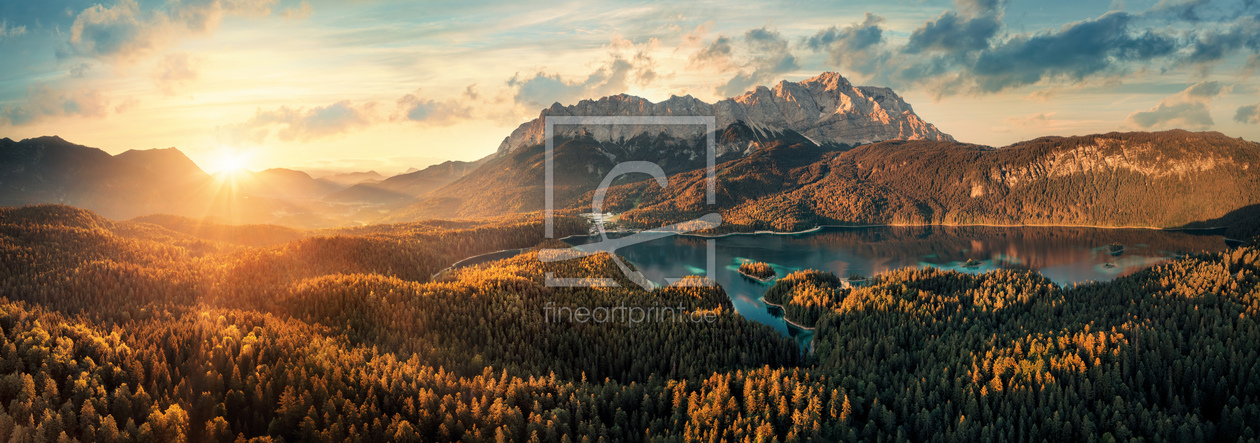 Bild-Nr.: 12913571 Luftaufnahme des Eibsees und der Zugspitze erstellt von Smileus