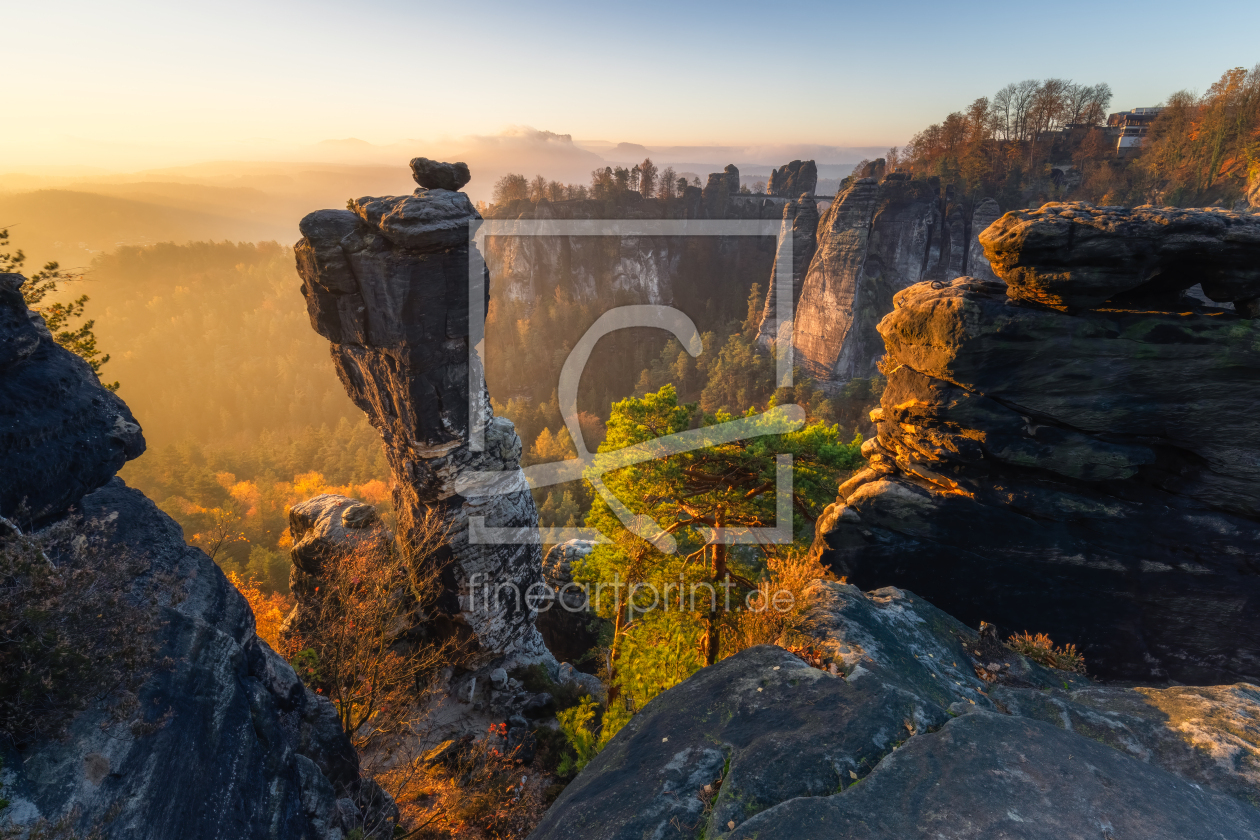 Bild-Nr.: 12913858 Sonnenaufgang im Elbsandsteingebirge - Bastei erstellt von Daniela Beyer