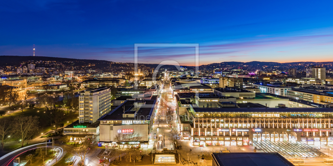 Bild-Nr.: 12914056 Stuttgart mit Fernsehturm und der Königstraße erstellt von dieterich