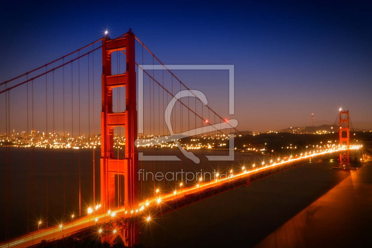 Bild-Nr.: 12914352 Golden Gate Bridge am Abend erstellt von Melanie Viola