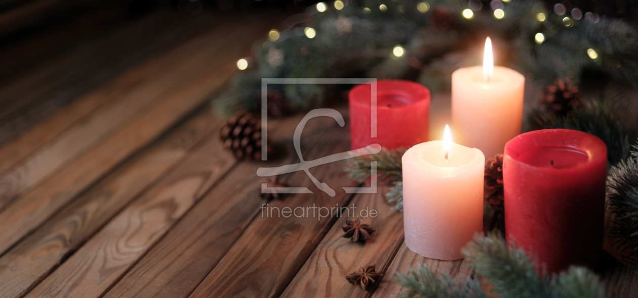 Bild-Nr.: 12915596 Kerzen im stimmungsvoll Advent erstellt von Smileus