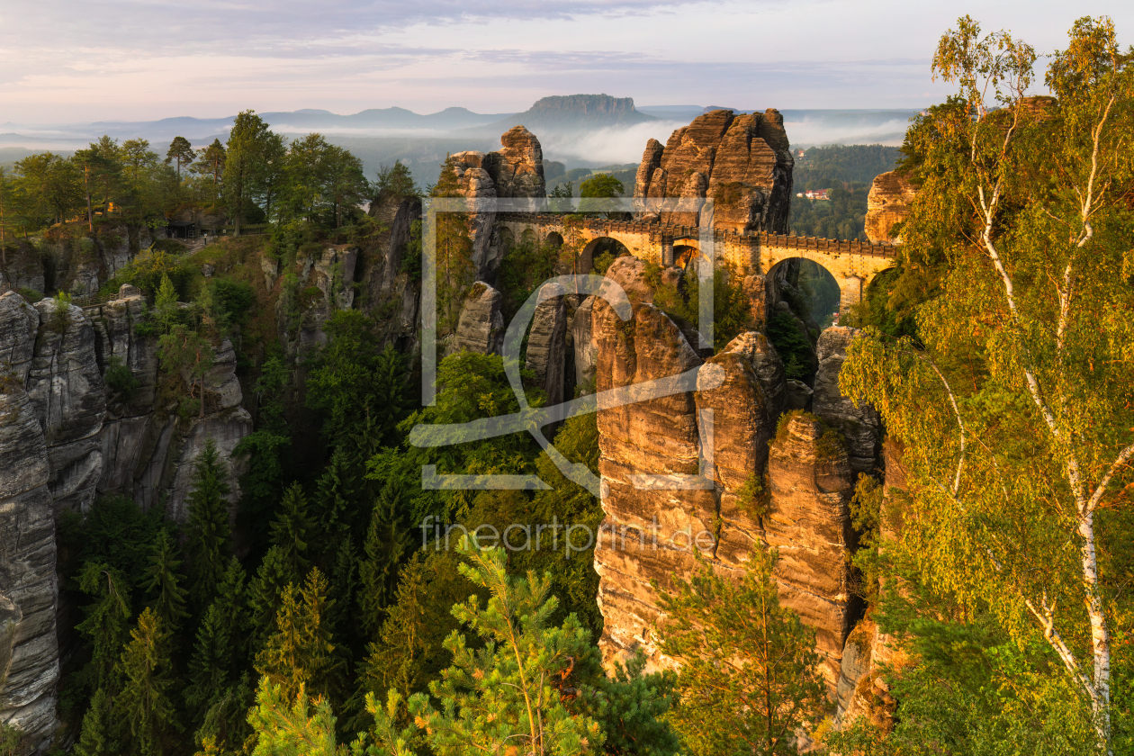 Bild-Nr.: 12915848 Sommermorgen an der Bastei erstellt von Daniela Beyer