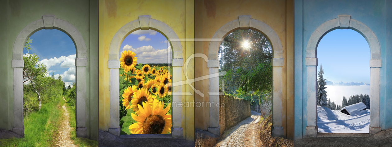 Bild-Nr.: 12916575 Collage Alte Torbogen und Landschaft IV erstellt von SusaZoom