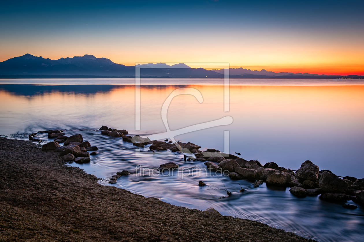 Bild-Nr.: 12917623 Abenddämmerung am Chiemsee erstellt von Martin Martin Wasilewski