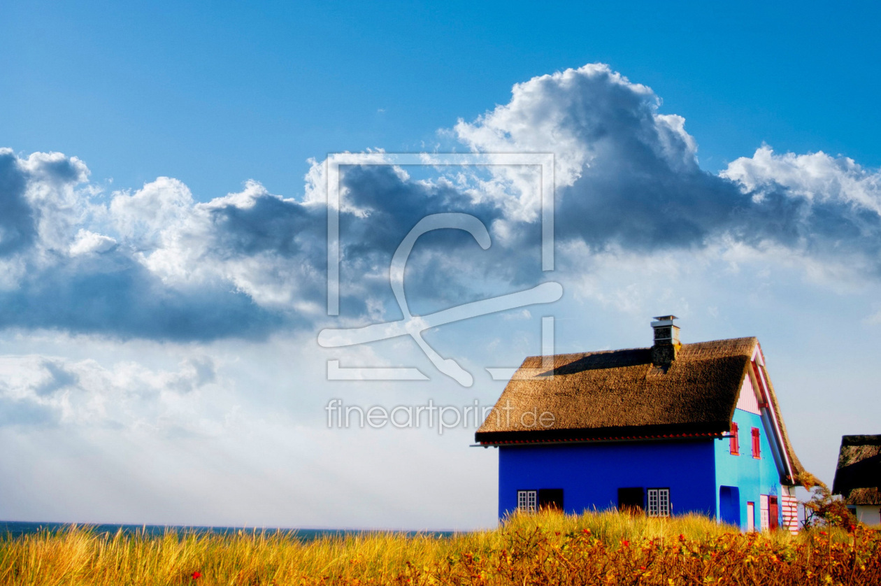 Bild-Nr.: 12918049 Blaues Haus an der See erstellt von Laake-Fotos