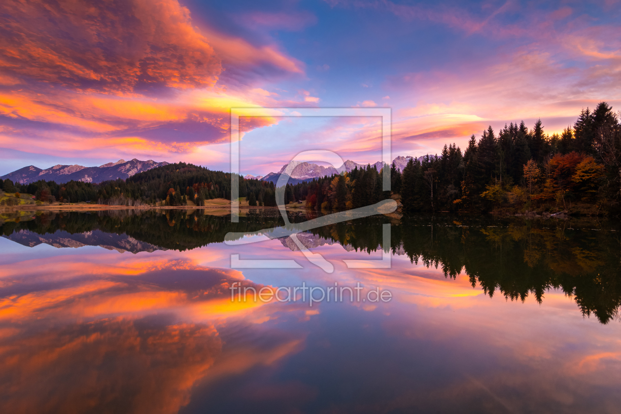 Bild-Nr.: 12918486 Geroldsee im Karwendel im Sonnenuntergang erstellt von Martin Martin Wasilewski
