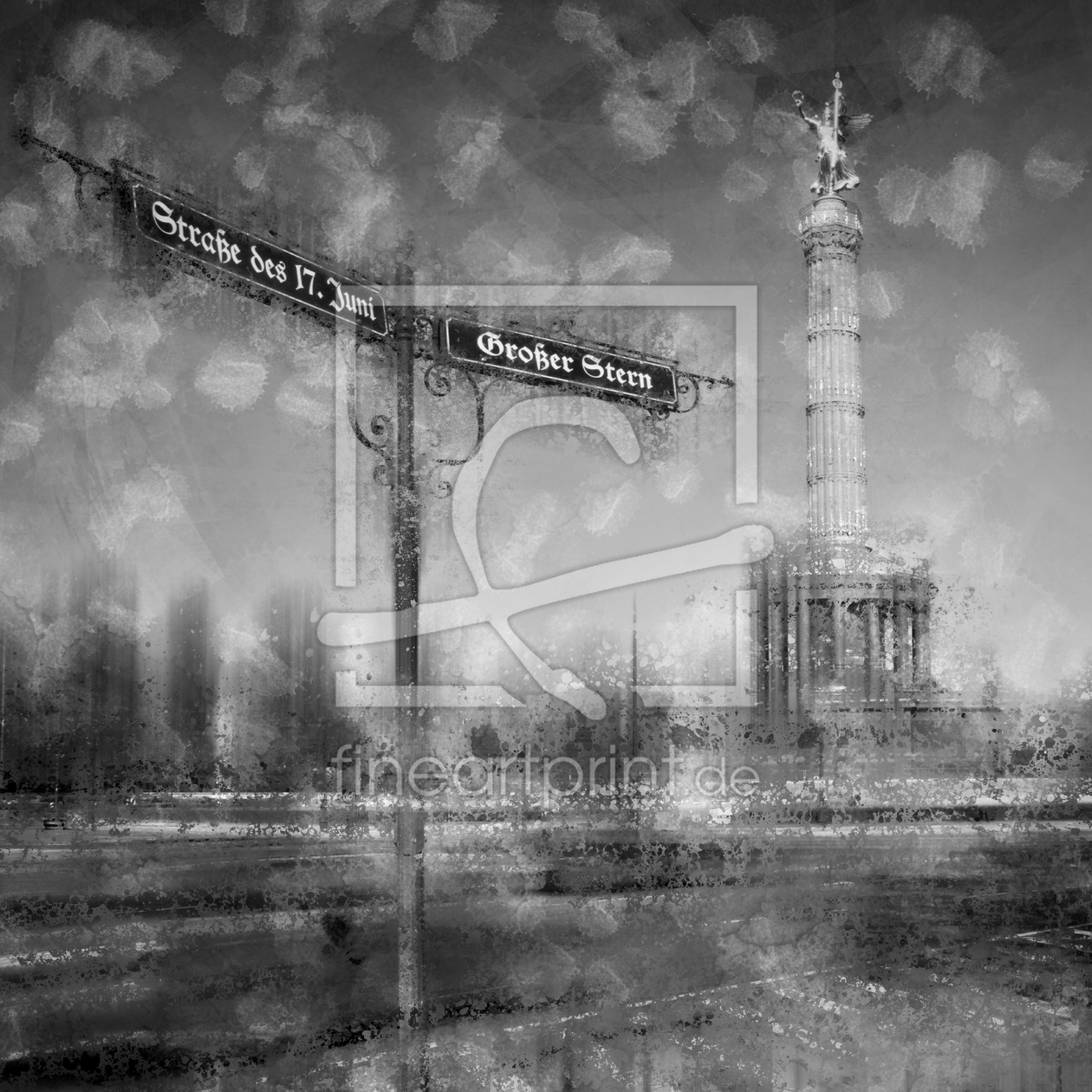 Bild-Nr.: 12919537 City-Art BERLIN Siegessäule - monochrom  erstellt von Melanie Viola