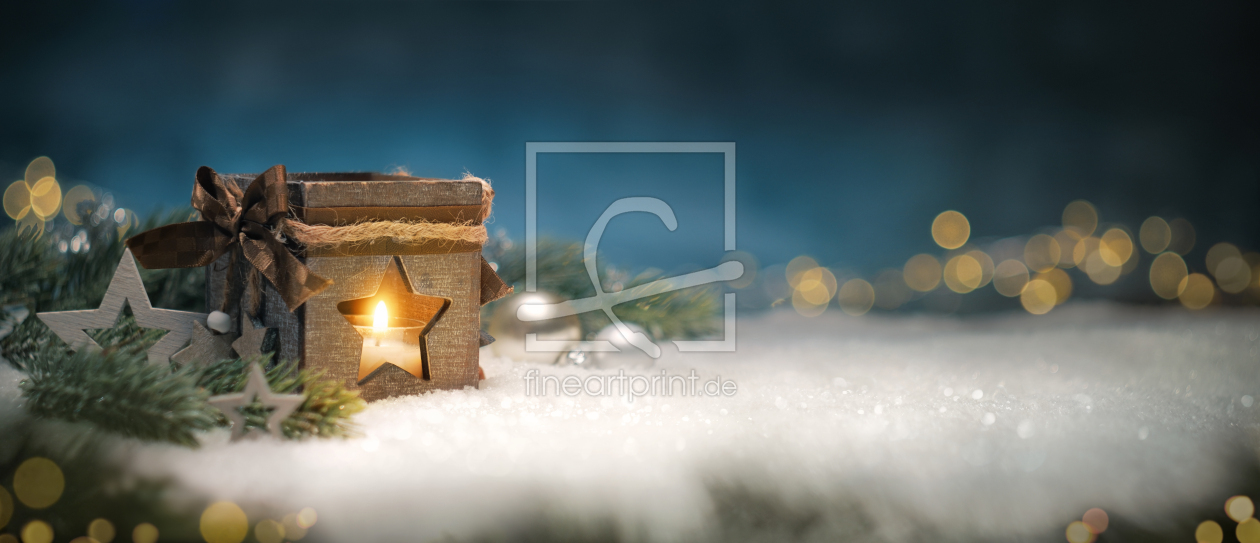 Bild-Nr.: 12919860 Weihnachtslaterne im Schnee mit Bokeh erstellt von Smileus