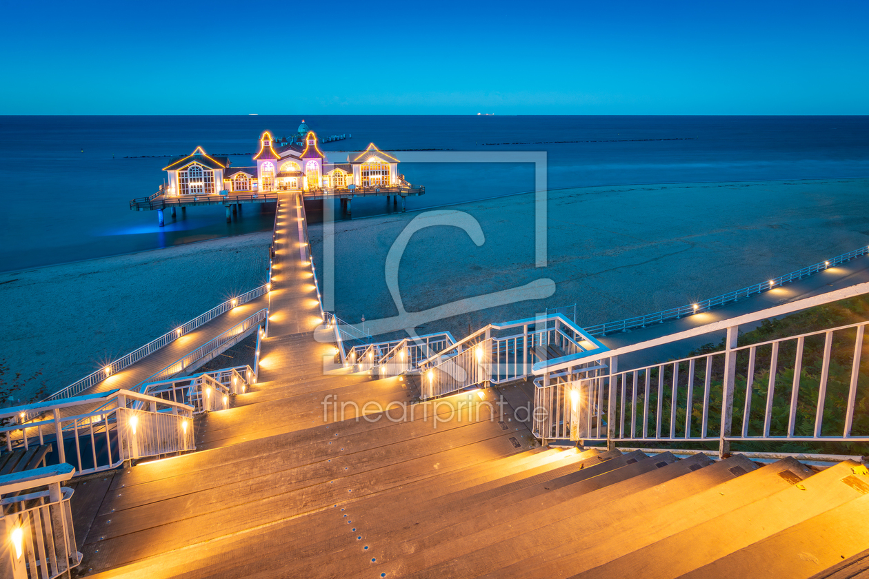 Bild-Nr.: 12920793 Seebrücke in Sellin auf Insel Rügen am Abend erstellt von Martin Martin Wasilewski