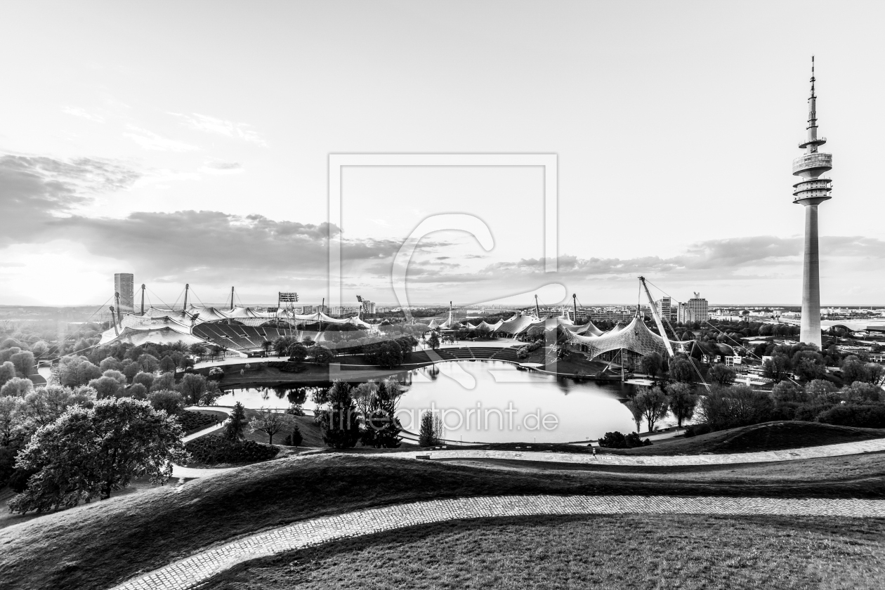Bild-Nr.: 12933196 Olympiapark in München - Monochrom erstellt von dieterich