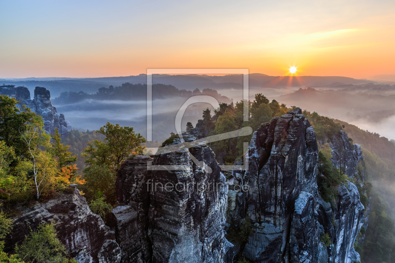 Bild-Nr.: 12933667 Sonnenaufgang an der Bastei - Sächsische Schweiz erstellt von Daniela Beyer
