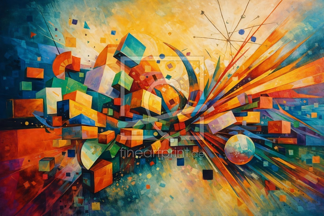 Bild-Nr.: 12935564 Geometrische Eruption KI erstellt von gabii40