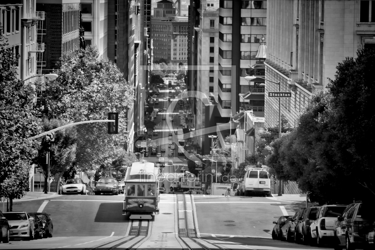 Bild-Nr.: 12936637 SAN FRANCISCO California Street - Monochrom erstellt von Melanie Viola
