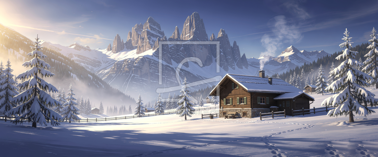 Bild-Nr.: 12937480 Winter Chalet KI erstellt von XYRIUS