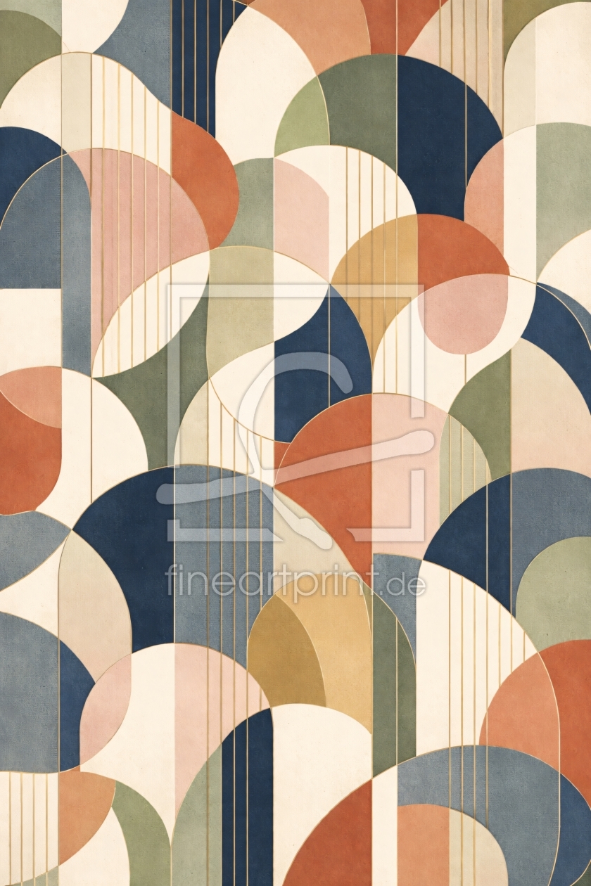 Bild-Nr.: 12937889 Geometrische Harmonie in Pastell KI erstellt von gabii40