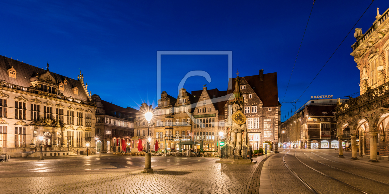 Bild-Nr.: 12939460 Marktplatz der Hansestadt Bremen bei Nacht erstellt von dieterich