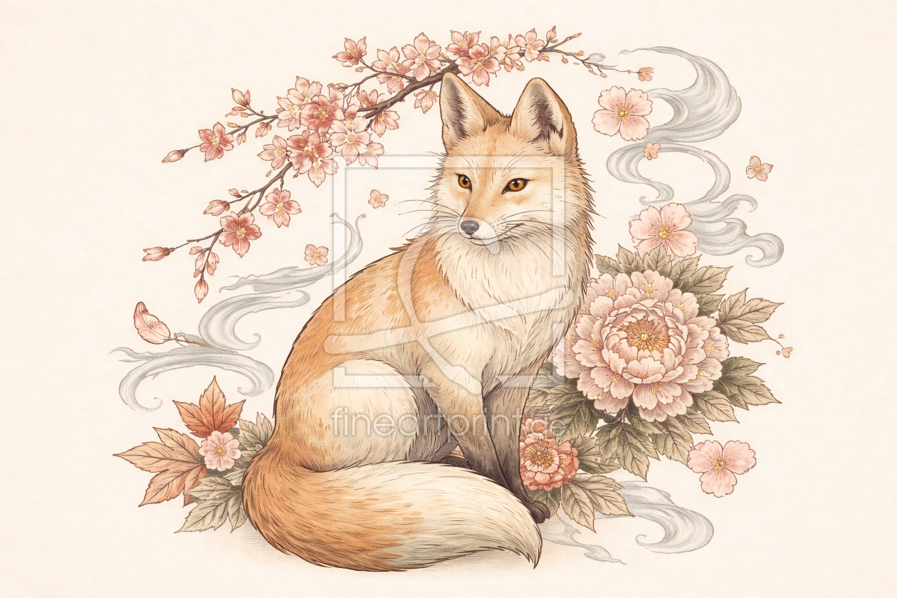 Bild-Nr.: 12939716 Der Wächter der Kirschblüten KI erstellt von gabii40