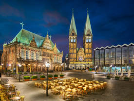 Marktplatz von Bremen bei Nacht/12928706