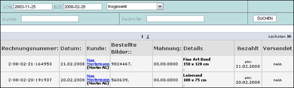 Bestellungen Bestellungen