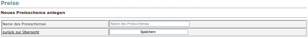 Preisschema Neu Preisschema Neu