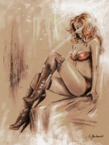 Bild-Nr: 11130238 High Heels im Licht - erotische Malerei Erstellt von: Marita Zacharias