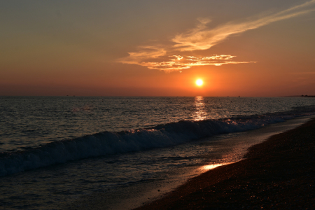Bild-Nr: 11901244 Sonnenuntergang am Strand Erstellt von: uwejaeger