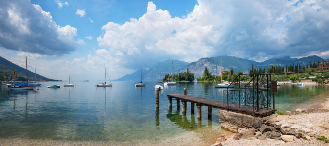 Bild-Nr: 11998147 Bucht am Gardasee mit Segelbooten Erstellt von: SusaZoom