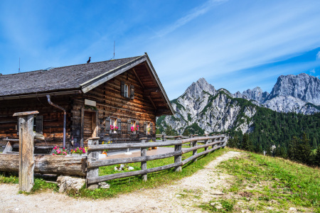 Bild-Nr: 12265290 Blick auf die Litzlalm mit Hütte in Österreich Erstellt von: Rico Ködder