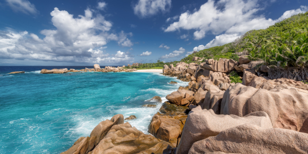 Bild-Nr: 12328327 Seychellen Strand mit türkis farbenem Meer Erstellt von: FotoPictures