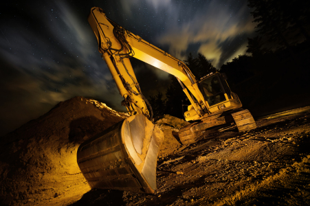 Bild-Nr: 12690931 Bagger bei Nacht unter den Sternen Erstellt von: Smileus