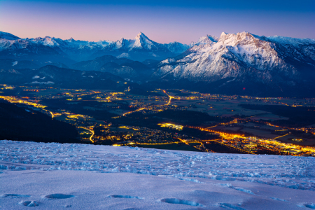Bild-Nr: 12747034 Blick über Salzburg zum Watzmann im Winter Erstellt von: Martin Martin Wasilewski