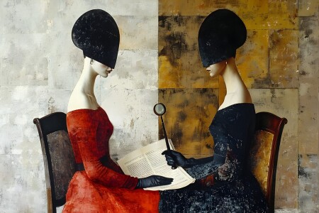 Bild-Nr: 12827244 Zwei Damen im Lesezimmer Erstellt von: Heike  Hultsch