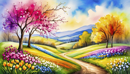 Bild-Nr: 12838883 Frühlingslandschaft KI Erstellt von: XYRIUS