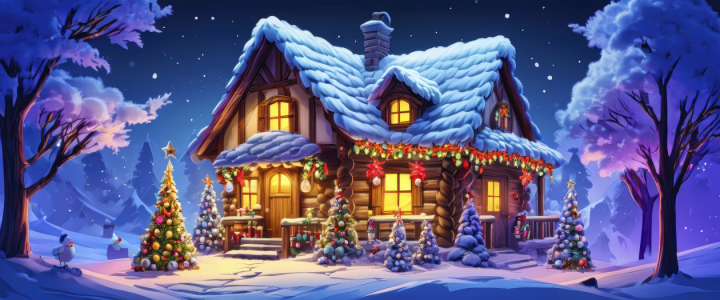 Bild-Nr: 12848483 Weihnachtshäuschen KI Erstellt von: XYRIUS