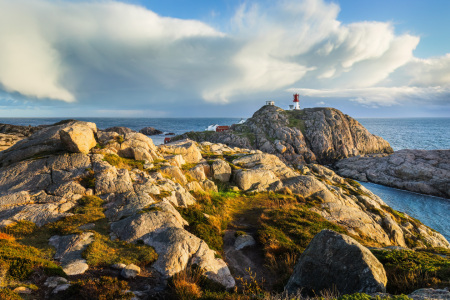 Bild-Nr: 12860223 Blick zum Leuchtturm Lindesnes Fyr Erstellt von: Daniela Beyer
