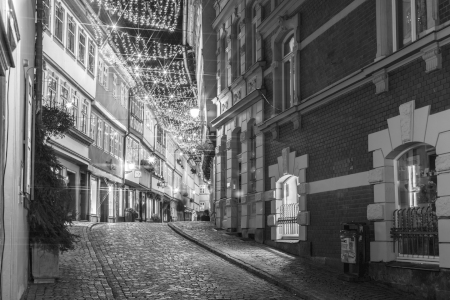 Bild-Nr: 12876982 Erfurt Krämerbrücke zu Weihnachten SW Erstellt von: Sandra Höfer