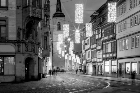 Bild-Nr: 12877149 Erfurt Marktstraße zu Weihnachten SW Erstellt von: Sandra Höfer