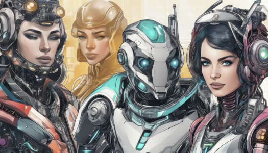 Bild-Nr: 12887556 Humanoiden Gruppe KI Erstellt von: XYRIUS