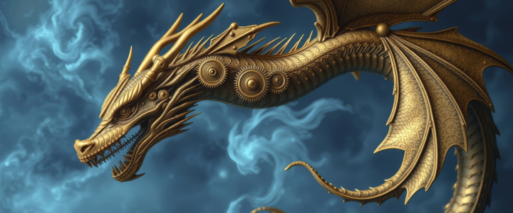 Bild-Nr: 12902150 Goldener Drache KI Erstellt von: XYRIUS