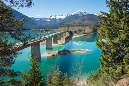 Bild-Nr: 12907516 Sylvensteinbrücke mit Karwendelblick Erstellt von: SusaZoom