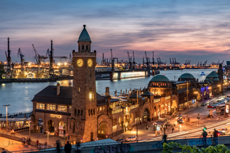 Bild-Nr: 12910127 Hafen Hamburg Sonnenuntergang  Erstellt von: Achim Thomae