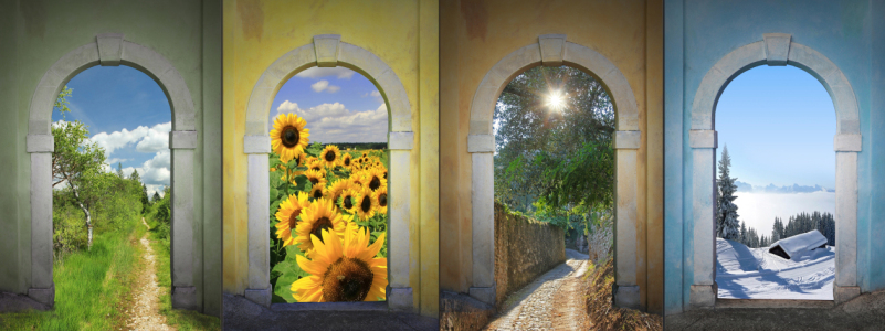 Bild-Nr: 12916575 Collage Alte Torbogen und Landschaft IV Erstellt von: SusaZoom