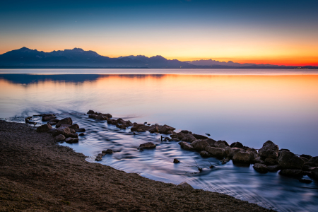 Bild-Nr: 12917623 Abenddämmerung am Chiemsee Erstellt von: Martin Martin Wasilewski