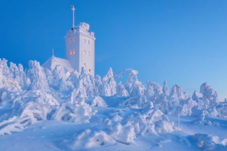 Bild-Nr: 12927859 Blaue Stunde an der winterlichen Wetterwarte  Erstellt von: Daniela Beyer